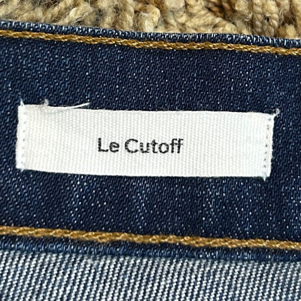FRAME Le Cutoff Frayed Denim Shorts in Size 24 Dark Wash - Picture 7 of 8